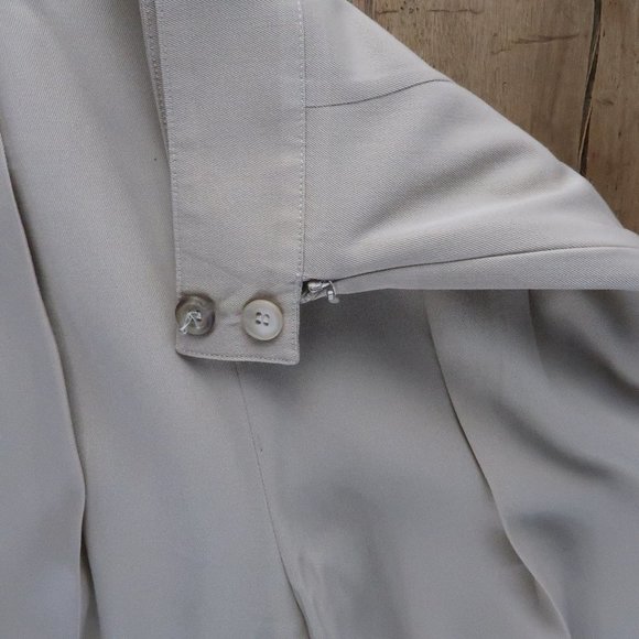 MONDI TAN VINTAGE PURE NEW WOOL PLEATED OFFICE TROUSERS WOMENS EUROPE SIZE 34 - Picture 4 of 10